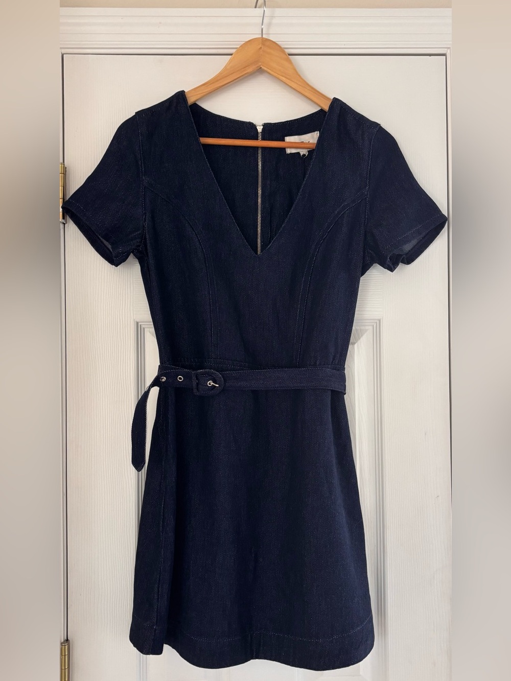 7 For All Mankind Denim Mini Dress in Blue Size Small NWT